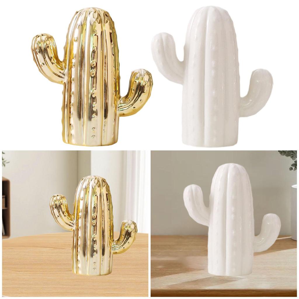 Cactus Piggy Bank Gift Decorative Money Bank Crafts Artwork Cactus Figurine Ornament for Living Room Bedroom Office Children