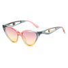New Luxury Multi Color Gradient Cat Eye Women Sunglasses Personality Hollow Pearl Decoration Design Trendy Men Sun Glasses Uv400