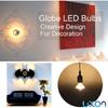 LUXON Half Chrome Light Bulbs,Dimmable,LED Edison Bulbs,Silver Dipped Anti Glare Bulb,Mirror 6W (60W Equivalent) G80/G25 Globe Decorative Light