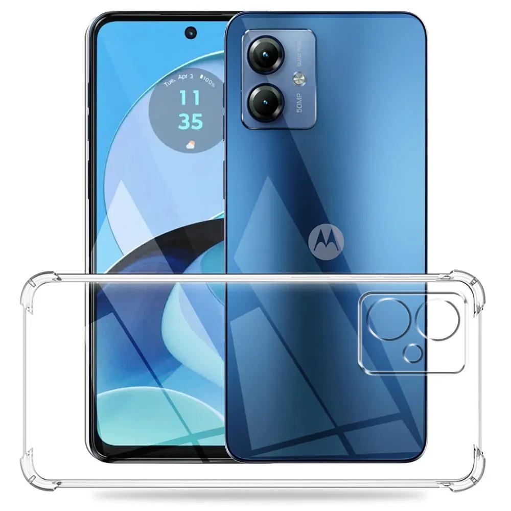Чехол для Motorola Moto G14, прозрачный противоударный мягкий силиконовый чехол для телефона Moto G10 G13 G20 G23, чехол для Moto G30 G53 G73, чехол