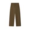 Emerald Fashion Simple Classic Versatile Comfortable Loose Woven Casual Pants Women Pants Brown F11W544803FBN