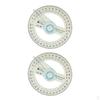 2Pcs Degree Protractor 10cm Diameter Rotating Pointer Angle Measure Tool