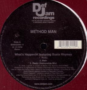 12-дюймовая пластинка METHOD MAN - What's Happenin' B00238611 Def Jam Recordi 2004 US Rap & Hip-Hop/R&B Б/у