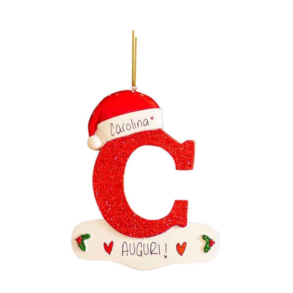 Xmas Christmas Tree 26 Letter Pendant Cartoon Christmas Tree Hanging Decor   Car Decorations