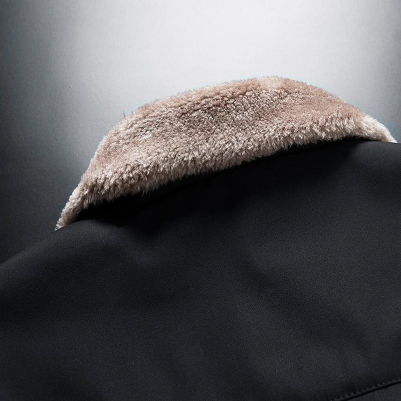 M-8XL Мужская зимняя повседневная классическая ветровка большого размера, теплая толстая бархатная парка-парка, куртка, мужская осенняя модная одежда из искусственного меха, ветрозащитная мужская парка