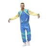 Adult 70s 80s Shell Suit Fancy Dress Costume, 80s Tracksuit acket and Trousers Set