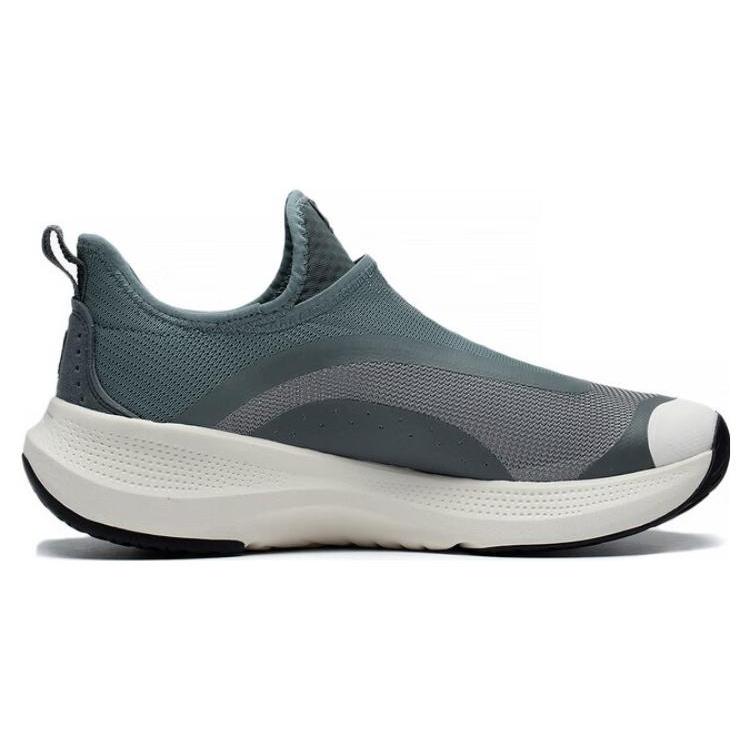 Li Ning Мягкие Go Удобные Нескользящие, Износостойкие, Дышащие Низкие Спортивные Повседневные Кроссовки Мужские Серый Синий AGLT105-4
