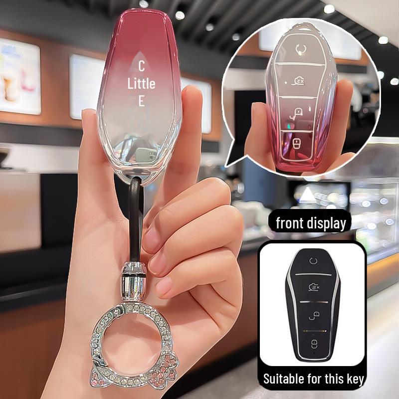 Совместим с чехлами для ключей BYD: Песня, Цинь, L, Юань Плюс, Дельфин, Хань EV, Тан Про, Чайка, Разрушитель 05, Морской котик.