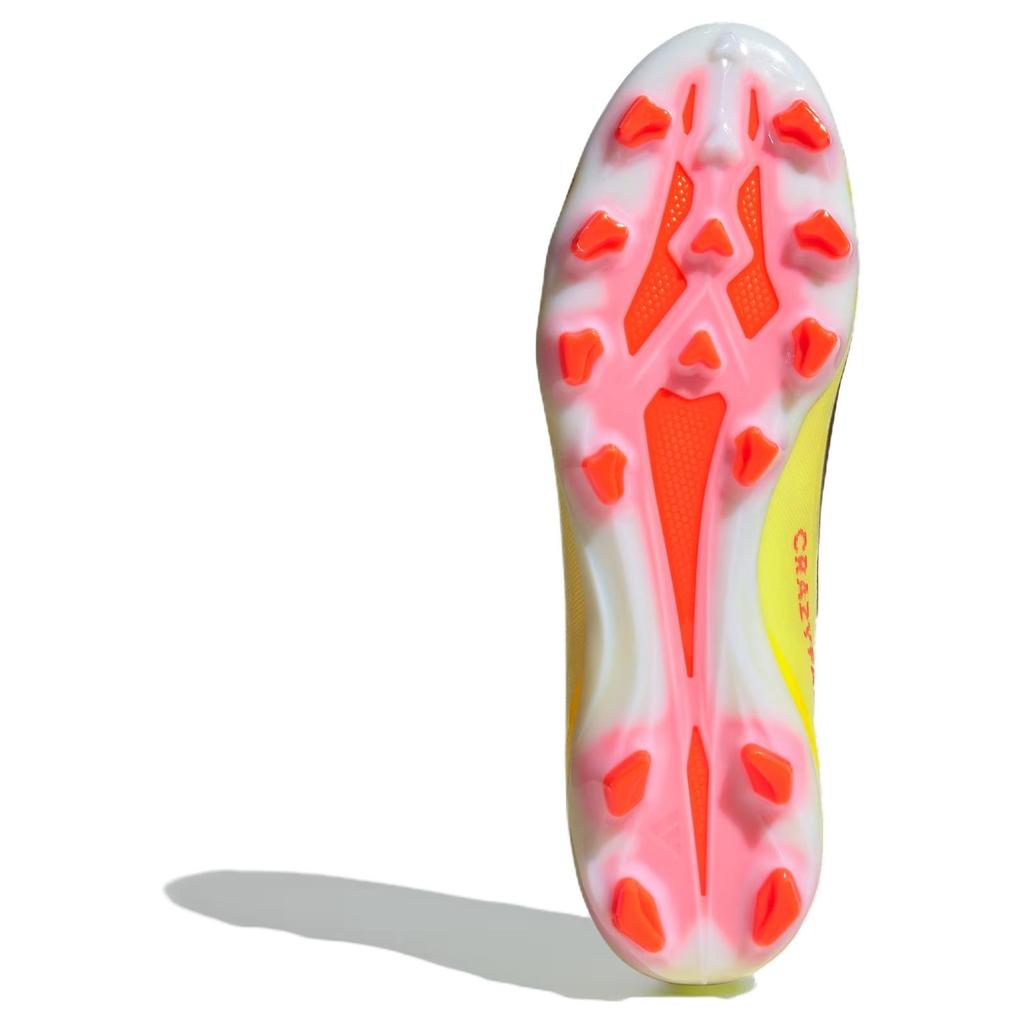 Adidas X Crazyfast Pro Comfortable Versatile AG HG Artificial Grass Shock Absorbing Durable Football Shoes Unisex Football Shoes Yellow IG8975