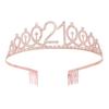Birthday Party Crown Headband Rhinestone Crown Hair Accessories First Year Number Birthday Cake Ornaments Alloy Headband
