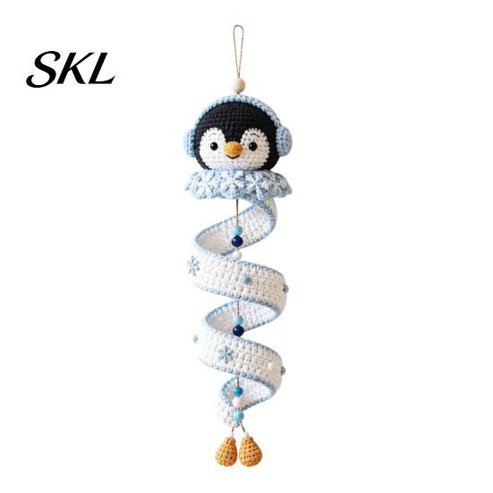 DIY Home Wall Hanging Craft Crochet Kit, Ghost/Penguin/Deer/Gingerbread Man/Pumpkin Shape, Spiral Halloween Ornament Crafting for Decor Kit Adults
