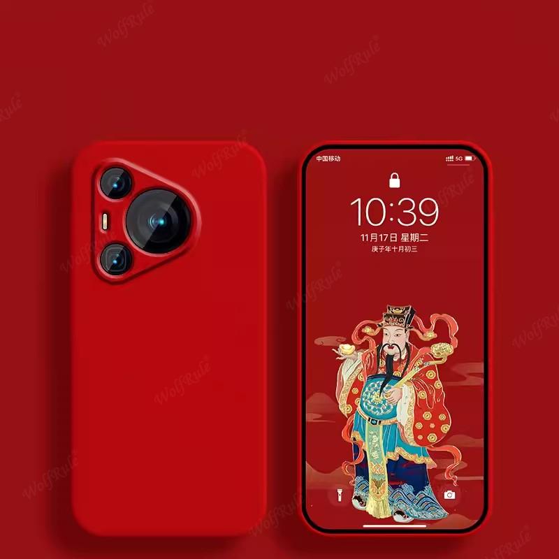 Чехол для Huawei Pura 70 Pro, чехол для Huawei Pura 70 Pro, противоударный бампер из жидкого силикона и ТПУ, мягкие чехлы для Huawei Pura 70 Pro