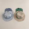 Kids Bucket Hat WEGO Letter Embroidery Color Block Thin Quick-Dry Sun Hat with Neck Flap UV Protection for Outdoor Activities