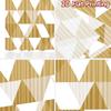2pcs, 2D FLAT PRINTING Curtains (Without Rod) Golden Geometric Festival Creative Curtains Yarn Curtains Room Decor Use for