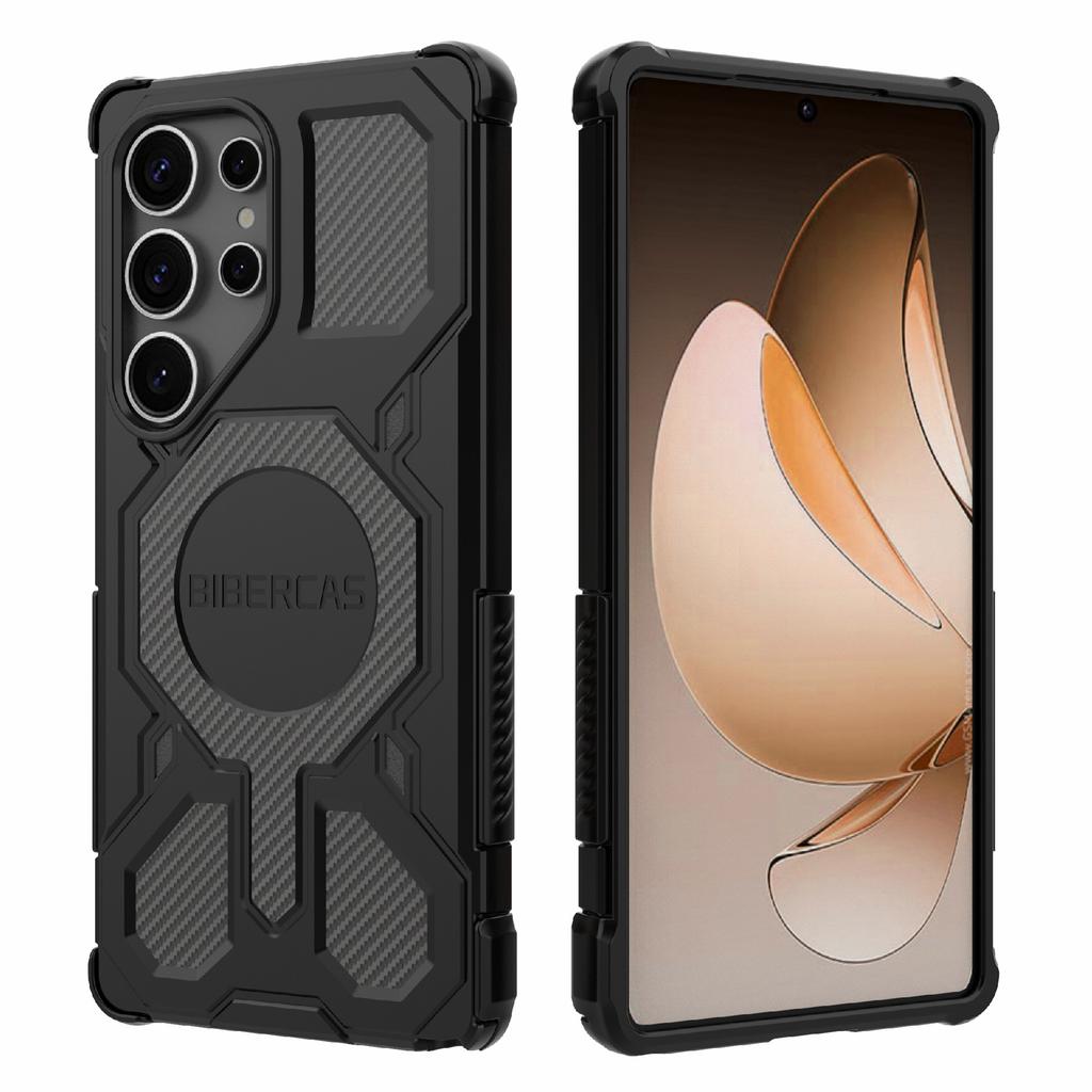 BIBERCAS J-16 Series For Samsung Galaxy S25 Ultra Case Compatible with MagSafe Anti Drop TPU+PC Phone Cover