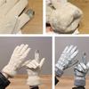 Plush Down Cotton Gloves New Winter Fleece Cold Weather Gloves Cotton Thickened Warm Women's Gloves Touch Screen Ski Gloves