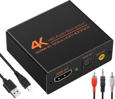 Разветвитель HDMI Аудио HD807 4K Оптический Цифровой Видеоразветвитель с Аналоговым Разделением и Аудиосепаратором для HDMI Оптический Аналоговый Аудио Видео и DVD