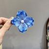 Женская заколка для волос с декором из искусственных цветов, противоскользящая, большого размера, праздничная заколка, аксессуары для волос