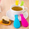 Fashion Silicone Gel Rabbit Shape Tea Bag Infuser Holder Rabbit Teas Bags Holder Retainer Random Colors Mug Accessory Gift