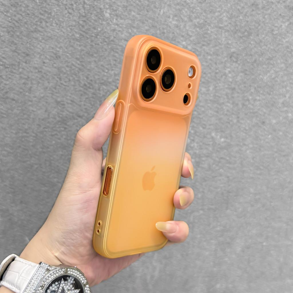 Ультратонкий Мягкий ТПУ Чехол Градиентного Цвета Для iPhone 17 16 15 14 13 Pro Max Тонкий Матовый Силиконовый Двухцветный Ударопрочный 17Pro Новый Чехол