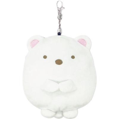 Кейс для проездного на катушке Hatayama Shoji Sumikko Gurashi с Полярным мишкой и Жареной креветкой. Идеально подходит для поездок на работу или в качестве милого аксессуара. Полярный мишка H15 x W13 см Вырубной Мишка, Кошка, Ящерица,