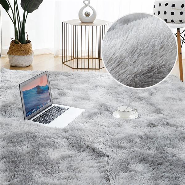 New Rainbow Rug Oversied Fluffy Plush Rugs Large Size Anti-slip Floor Mats Tie-Dye Art Carpet Shaggy Kids Room Living Room Bedside Rug