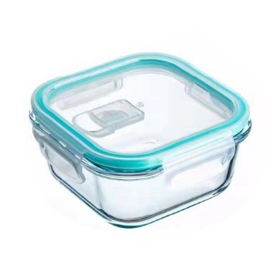 Стеклянный ланч-бокс Bento Box Разделенные контейнеры для приготовления пищи с крышками Штабелируемые многоразовые контейнеры для хранения продуктов