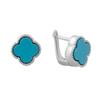 Silver Earrings with Turquoise (2082330)