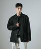 Whagi Leather Collar Coverall Jacket (Black)