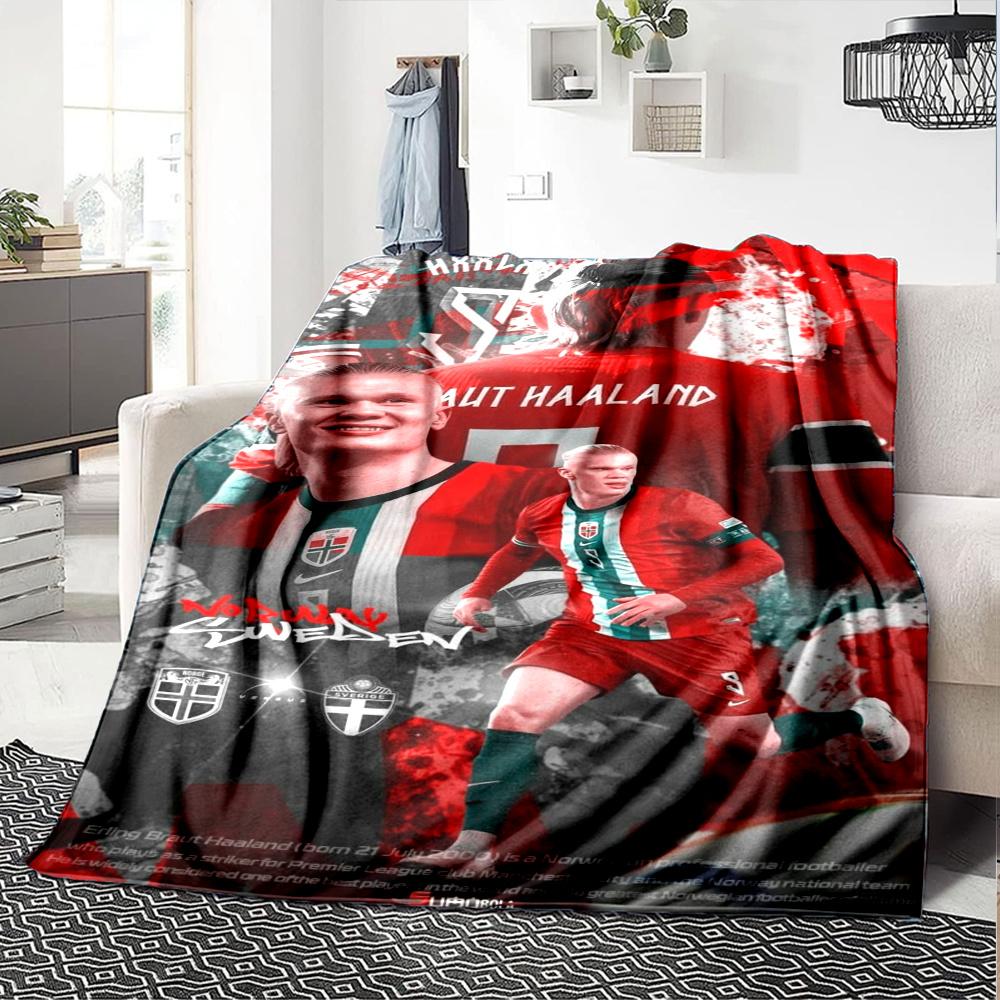 Haaland Blanket Durable Comfort Suitable For Bed Chair Couch Allseason Use Playful Design Birthday Christmas Gift Blanket