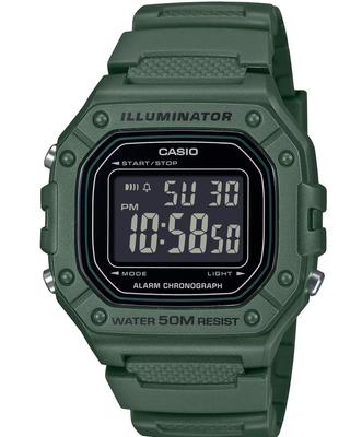 Casio Зеленые часы Мужские W-218H-3BVCF