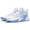 Li-Ning Lightweight Shock Absorption Non-Slip Durable Low-Top Basketball Shoes Men Sneakers White Blue ABAS041-4