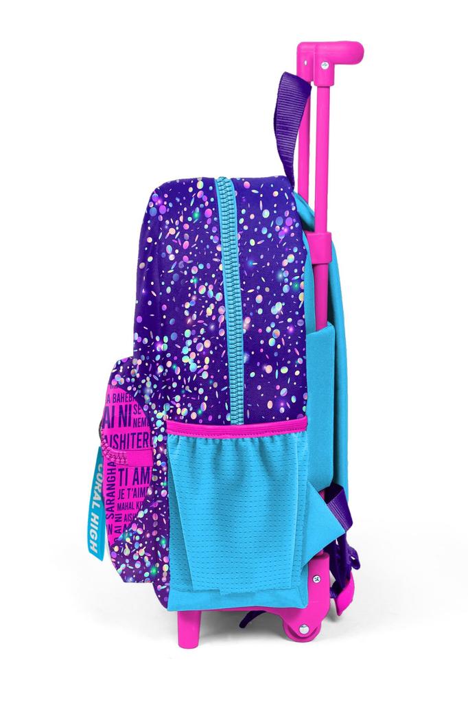 Рюкзак Minik Yuva Squeegee Фиолетовый Синий Розовый С Узором Сердца Два Отделения 24040