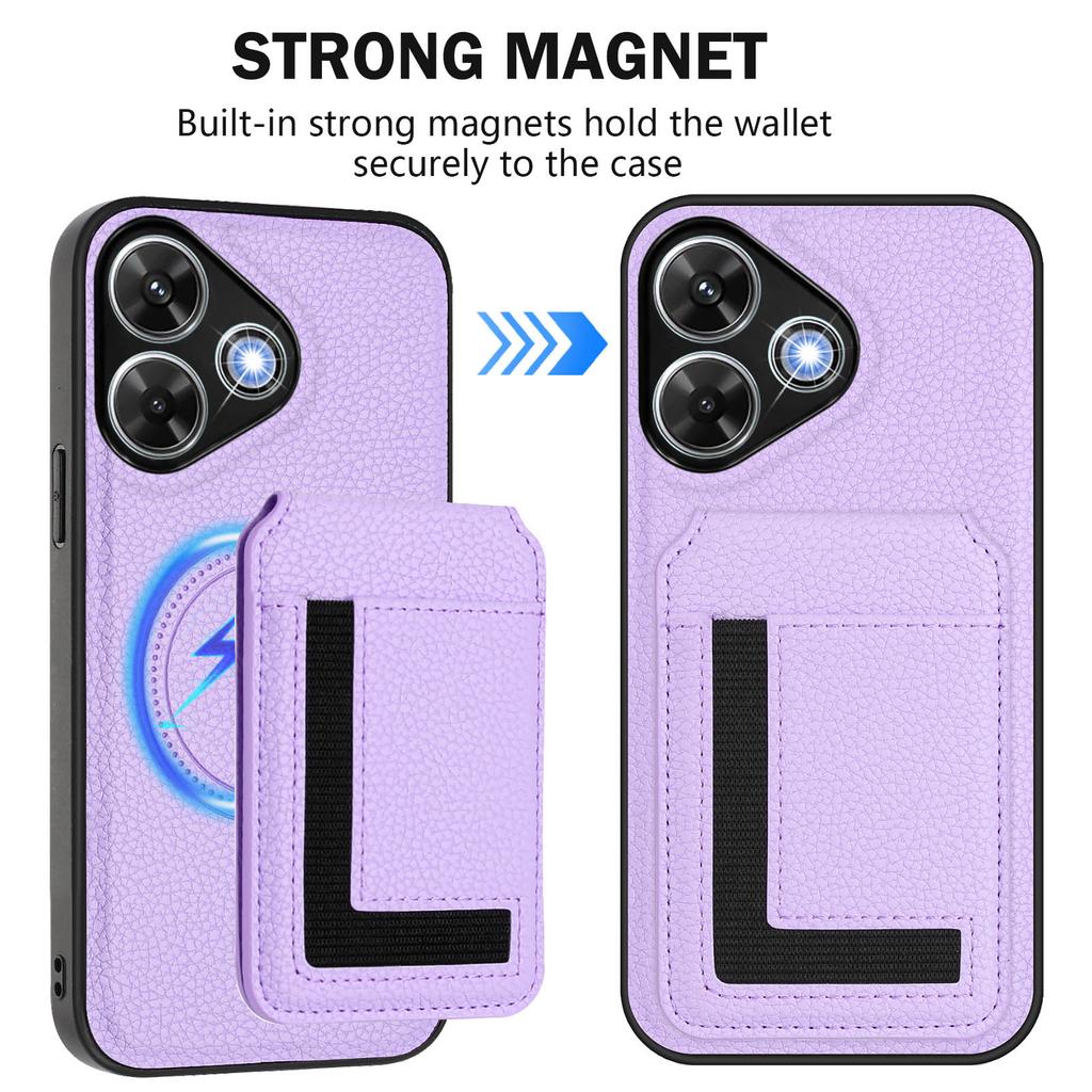Magsafe 2 In 1 Detachable Xiaomi 15 Pro Wallet Case with Card Holder Magnetic Kickstand PU Leather Flip Cover For Redmi Note 13 Pro Redmi 14C Note14