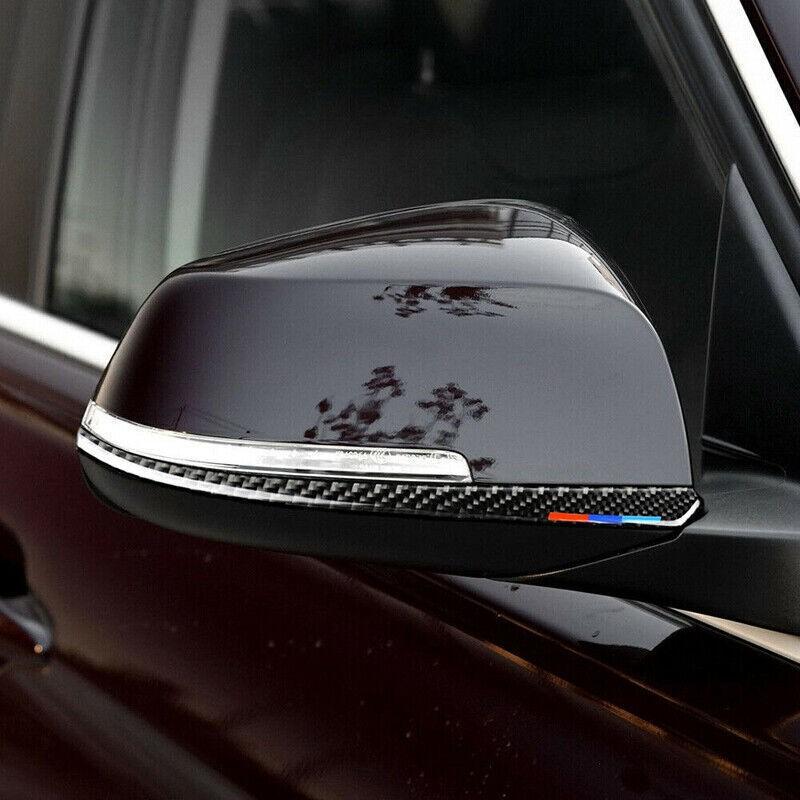 2X Carbon Fiber Side Rearview Mirror Cover For BMW 1 2 3 4 Series F21 F30 F34