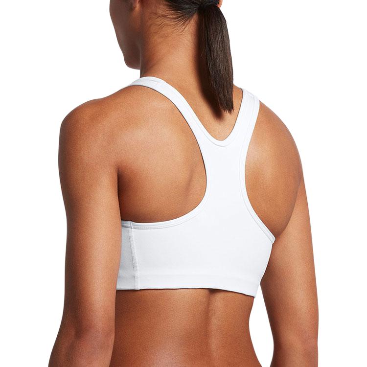 Nike Женский спортивный топ-бра для тренировок с логотипом Swoosh Белый 899371-100