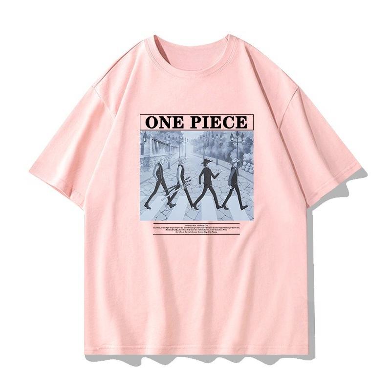 ONE PIECE Совместная футболка Мужская и Женская Летняя Периферийная Одежда Эйс Санджи Луффи Зоро Футболка с коротким рукавом Детская одежда