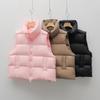 Перо 90 Белый гусиный пух Простой и универсальный осенне-зимний новый однотонный жилет теплый женский пуховый жилет