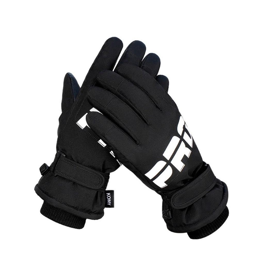 Keep Warm Warm Skiing Gloves Solid Color Winter Mittens New Cold-proof Gloves Men
