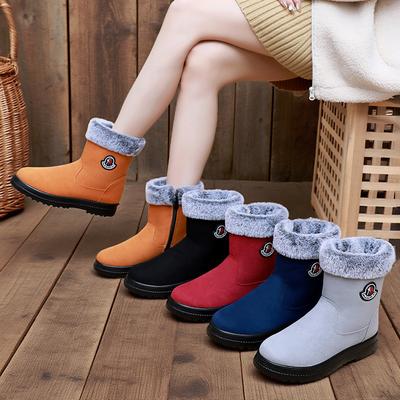 Хлопковая обувь Женская обувь Хлопковые ботинки Высокие зимние ботинки Флисовые утепленные ботинки Женские высокие ботинки
