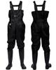 Waders Fishing Long Boots Radial Sole Waterproof Suit Chest High Fishing Waders with Inner [unizom] [Inner Mesh] (27cm~28cm, Black/Nylon Mesh)