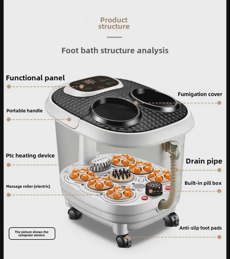 Автоматическая электрическая ванна-массажер для ног с подогревом и постоянным контролем температуры