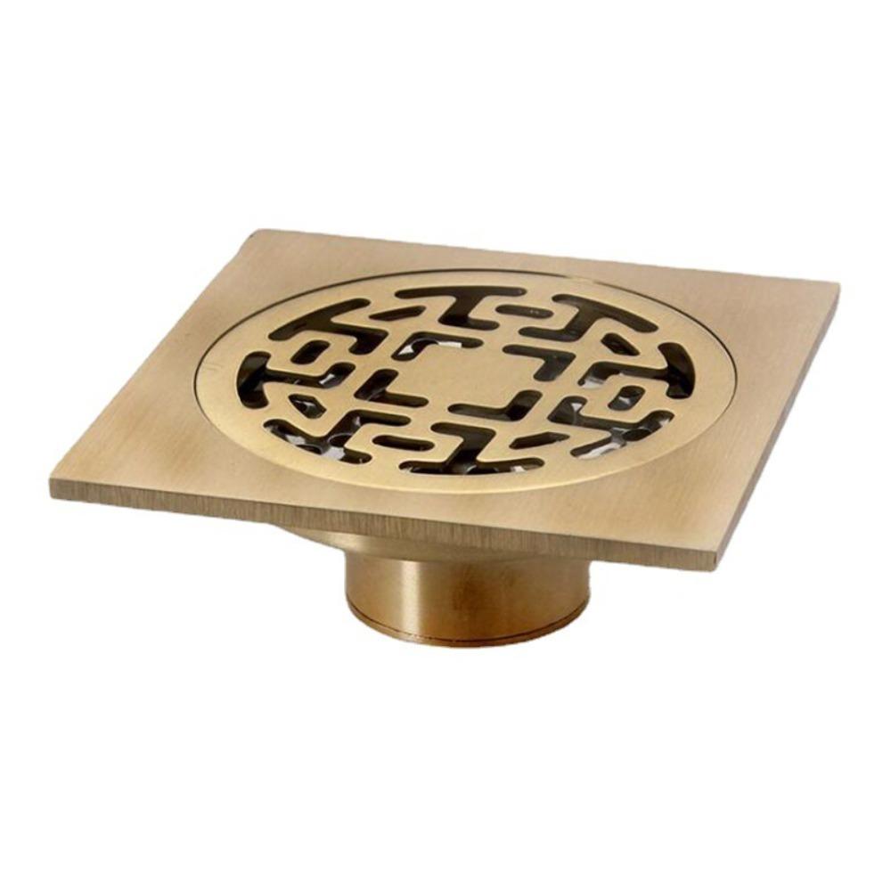 Латунные напольные сливы с защитой от запаха, слив для ванной комнаты, прочный квадратный душевой слив, кухня