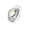 Elderly Night Glow Watches Digital Couple Elastic Band Classic Silver Color Student Casual Quartz Wristwatch Durable