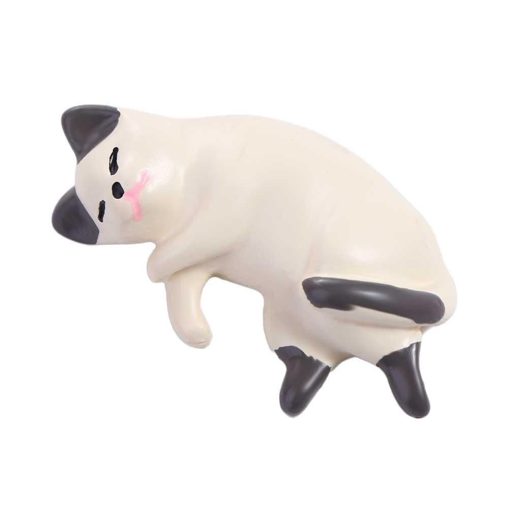 Мультяшный Милый Имитация Кошки Магниты на Холодильник Смола Ручная Работа Кошка Смола Аксессуары Имитация Спящая Кошка Ленивая Кошка Миниатюры Машина