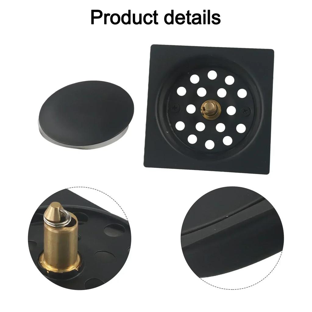 Deodorant Floor Drain 10*10cm Push-type Floor Drain Easy Installation Anti-clogging Hole Design Kitchen Floor For Kitchen