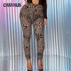 Sexy High Waist Leopard Print Pants Fashion Women's Plus Size Casual Bottoms