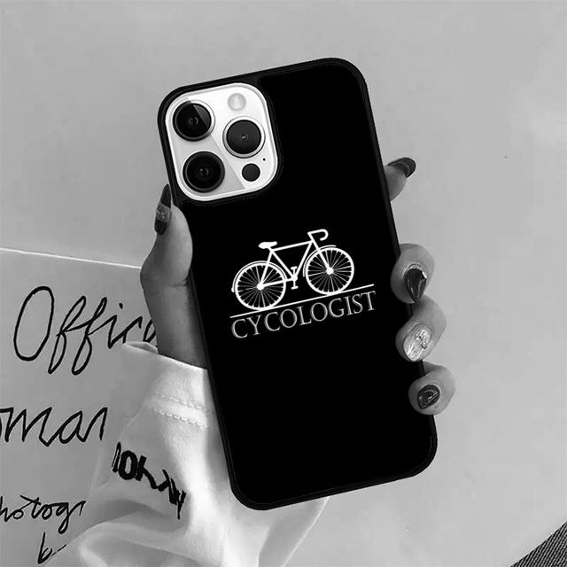 Чехол-ракушка для iPhone 17 Air 15 16 14 13 12 Pro Max 11 Pro Max Plus с изображением велосипедиста на шоссейном велосипеде