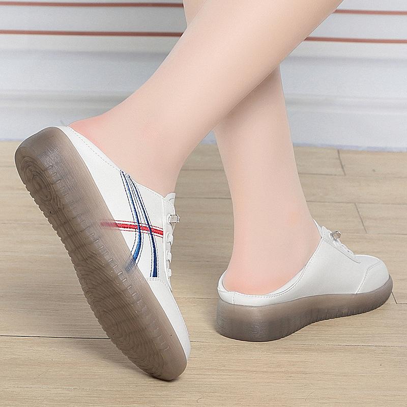 Повседневная женская обувь на весну и осень с мягкой нескользящей подошвой, удобная для путешествий белая обувь, женские туфли с подошвой из коровьей кожи