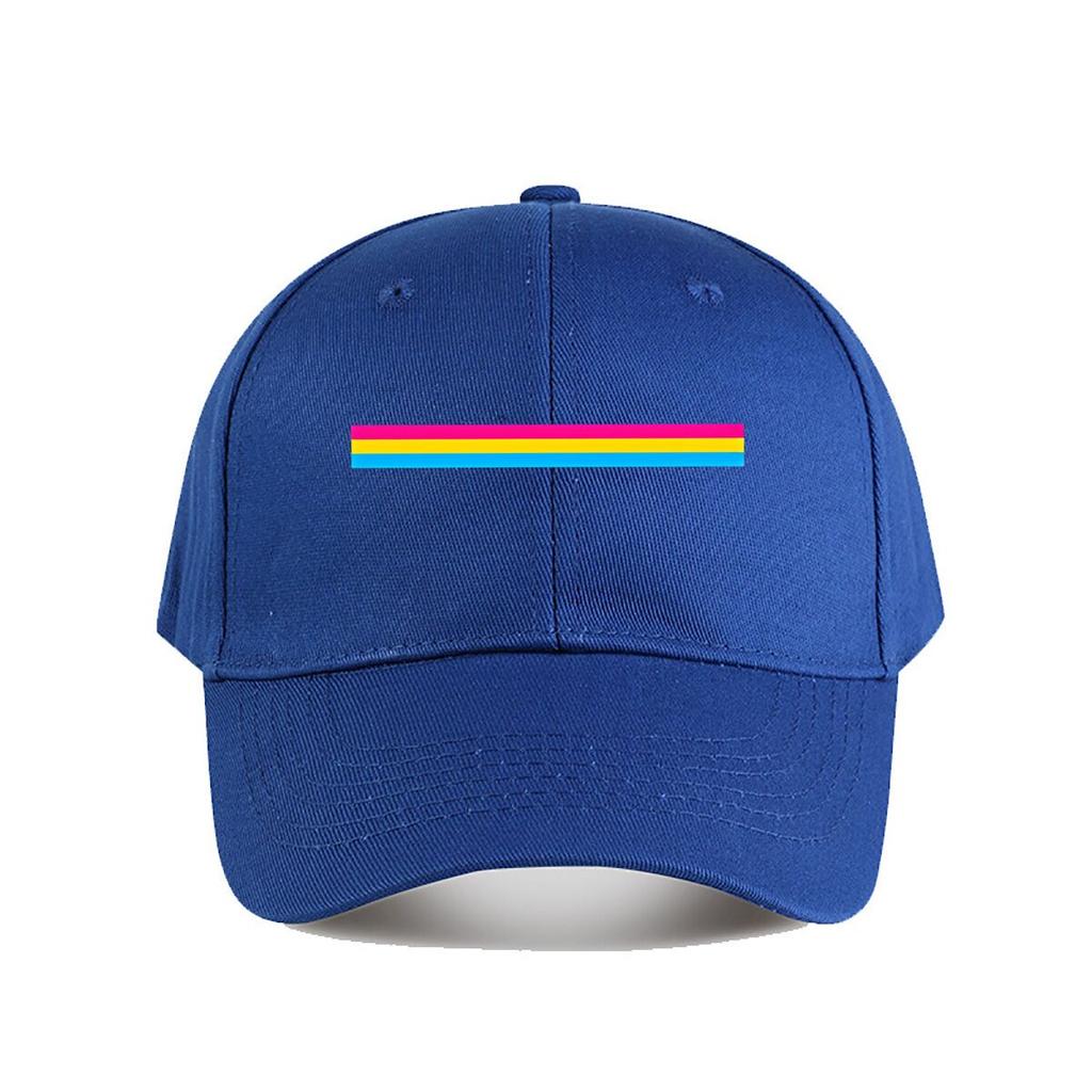 Rainbow Bold Text Color Pride Themed Design Baseball Cap Fashion Outdoor Sports Sunhat Unisex Snapback Cap Womens